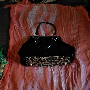 Lux DeVille patent and leopard bag